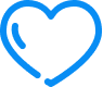 blue heart outline icon